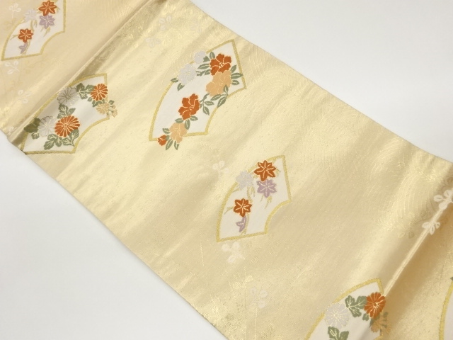 JAPANESE KIMONO / JIISHI / FLOWER / WAVE PATTERN WEAVING HIRAKI NAGOYA
